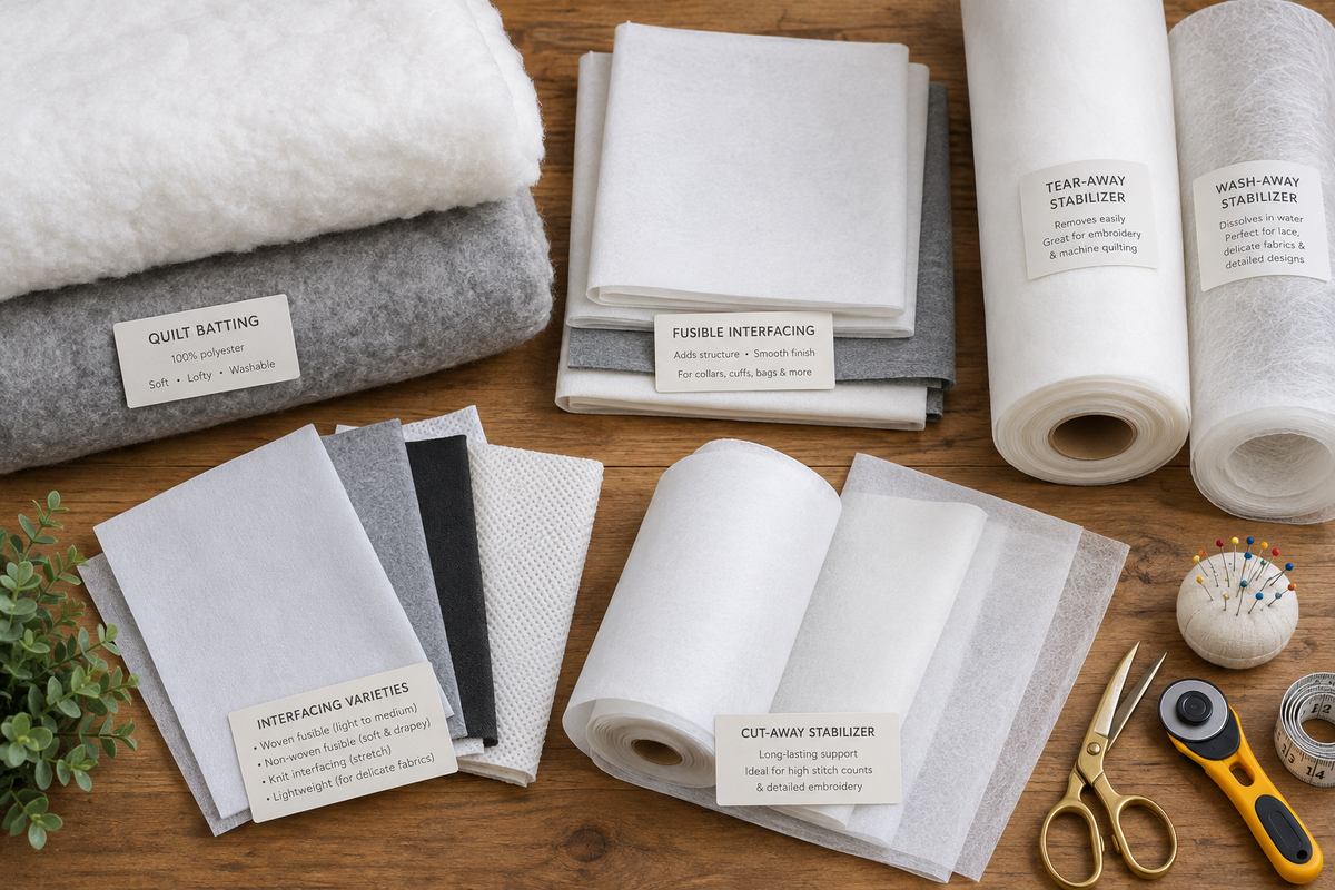Batting, Interfacing & Stabilizer