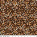 Worth Repeating Flower Garden Coffee Quilt Fabric by Sandy Gervais