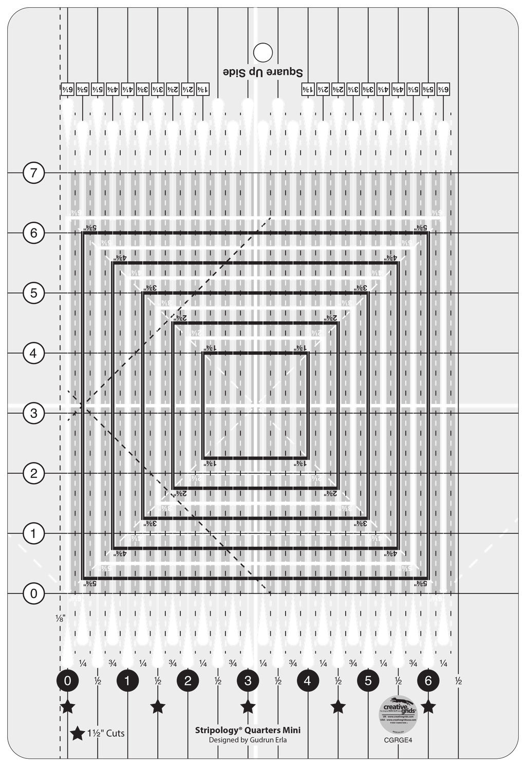 Stripology© Quarters MINI Ruler CGRGE4