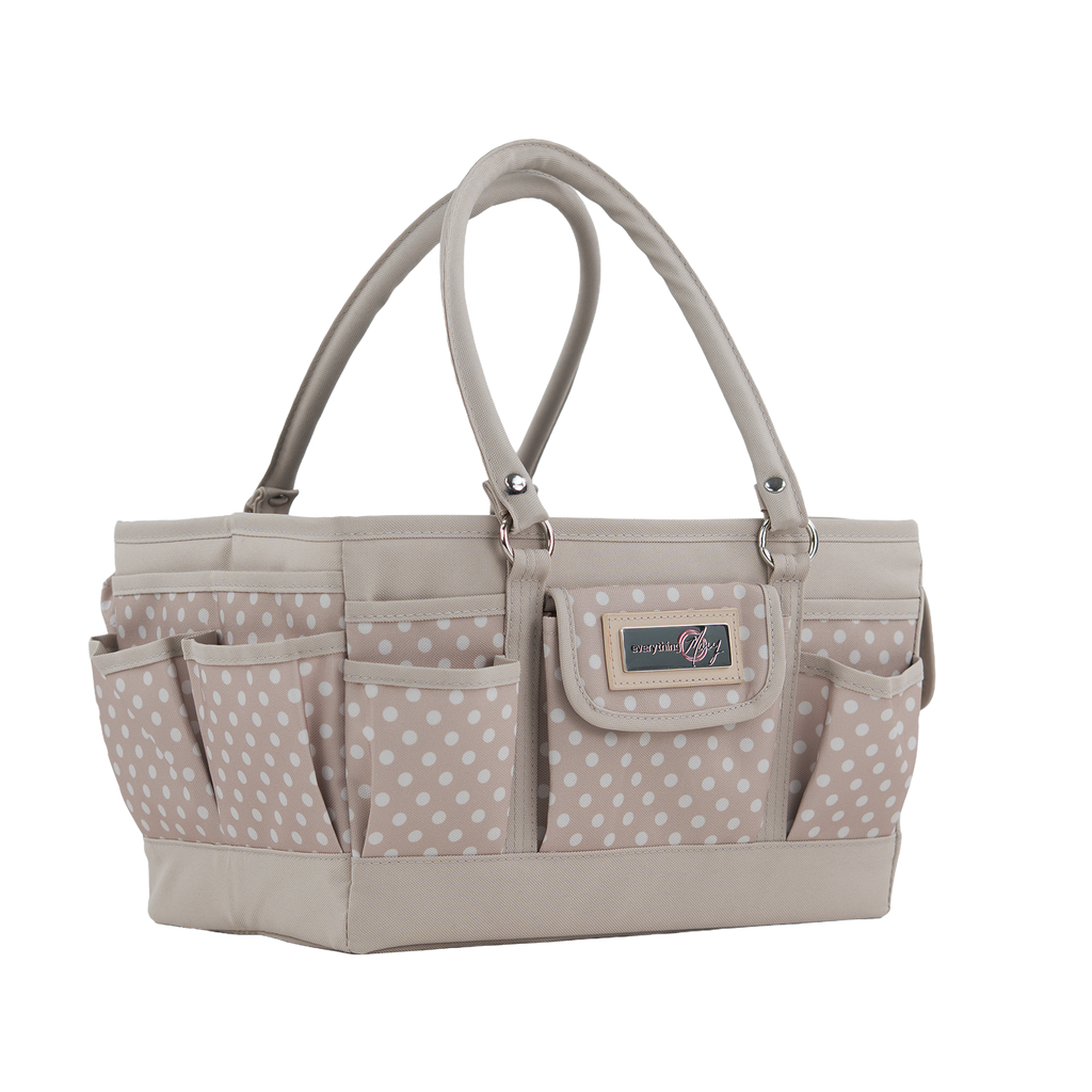 Deluxe Store & Tote Craft Organizer, Tan Dot